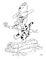 A coloring page of winnie the pooh - group